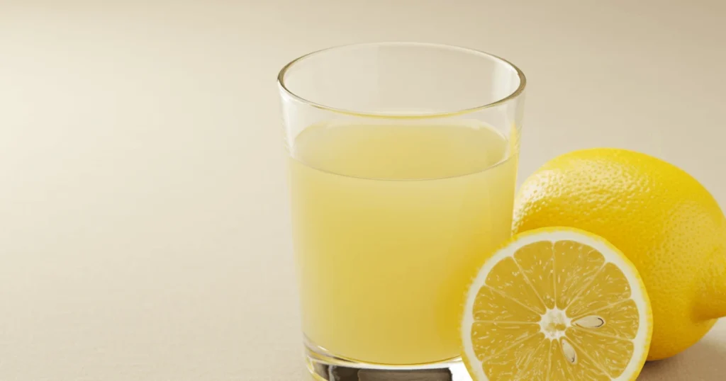 A mason jar filled with fresh lime juice beside whole and sliced limes on a neutral surface.