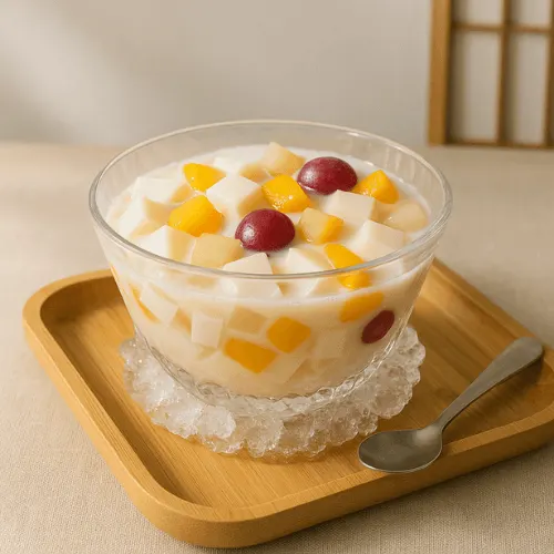 Filipino Buko Salad with Fruit Cocktail