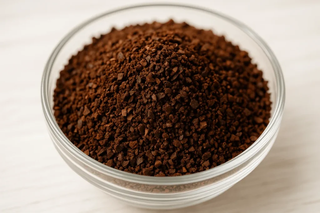 Coarsely ground coffee beans prepared for making cold brew.
