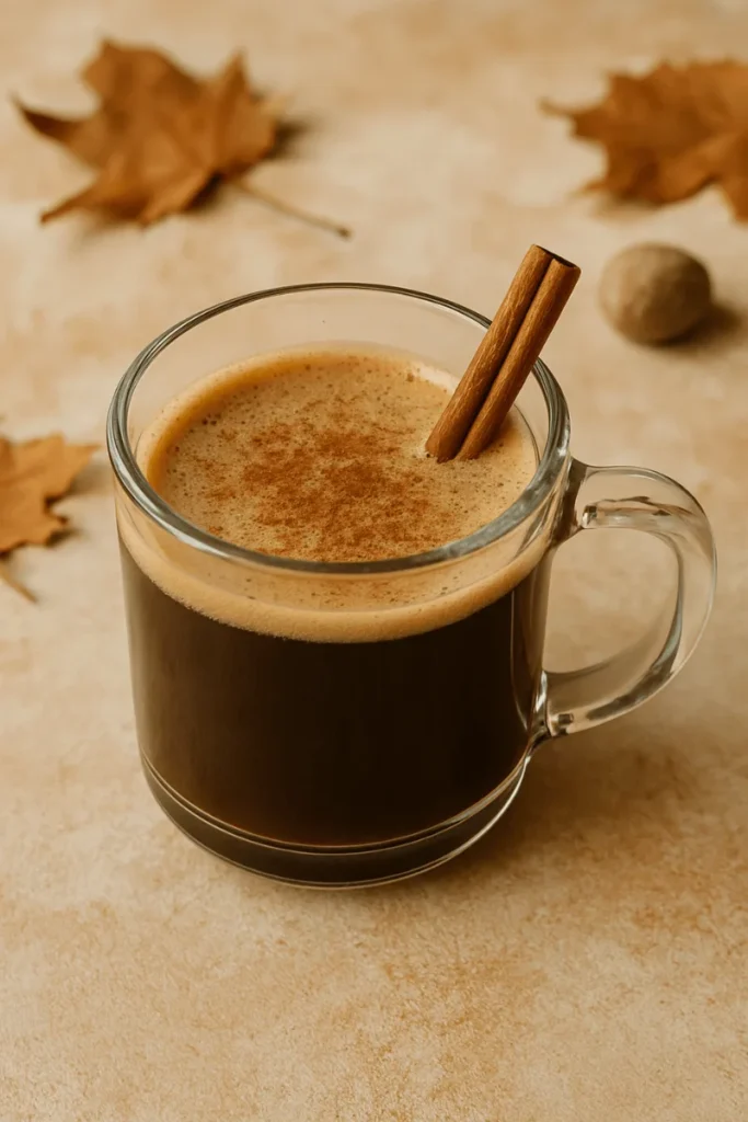 A spiced Americano coffee with cinnamon and nutmeg, offering a cozy seasonal twist to the classic recipe.