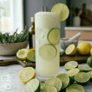 Creamy Brazilian Lemonade in Glass